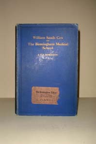 William Sands Cox and the Birmingham Medical School, 1926