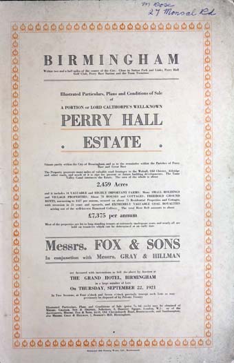 Perry Hall Estate Sales Particulars